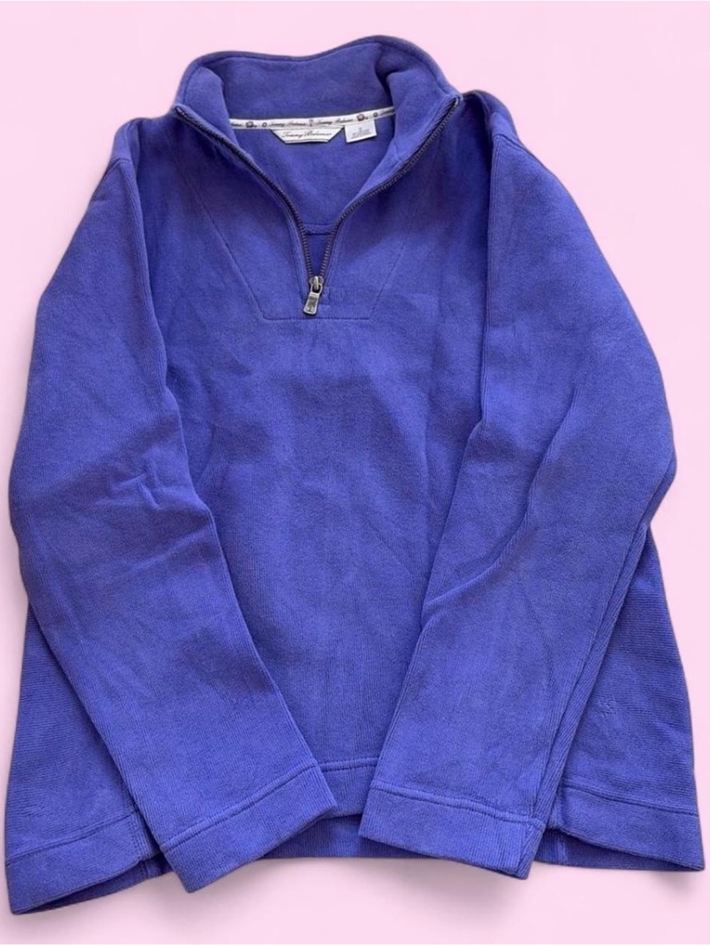 Tommy Bahama Men's Zip-Neck Fleece Pullover - Royal Blue